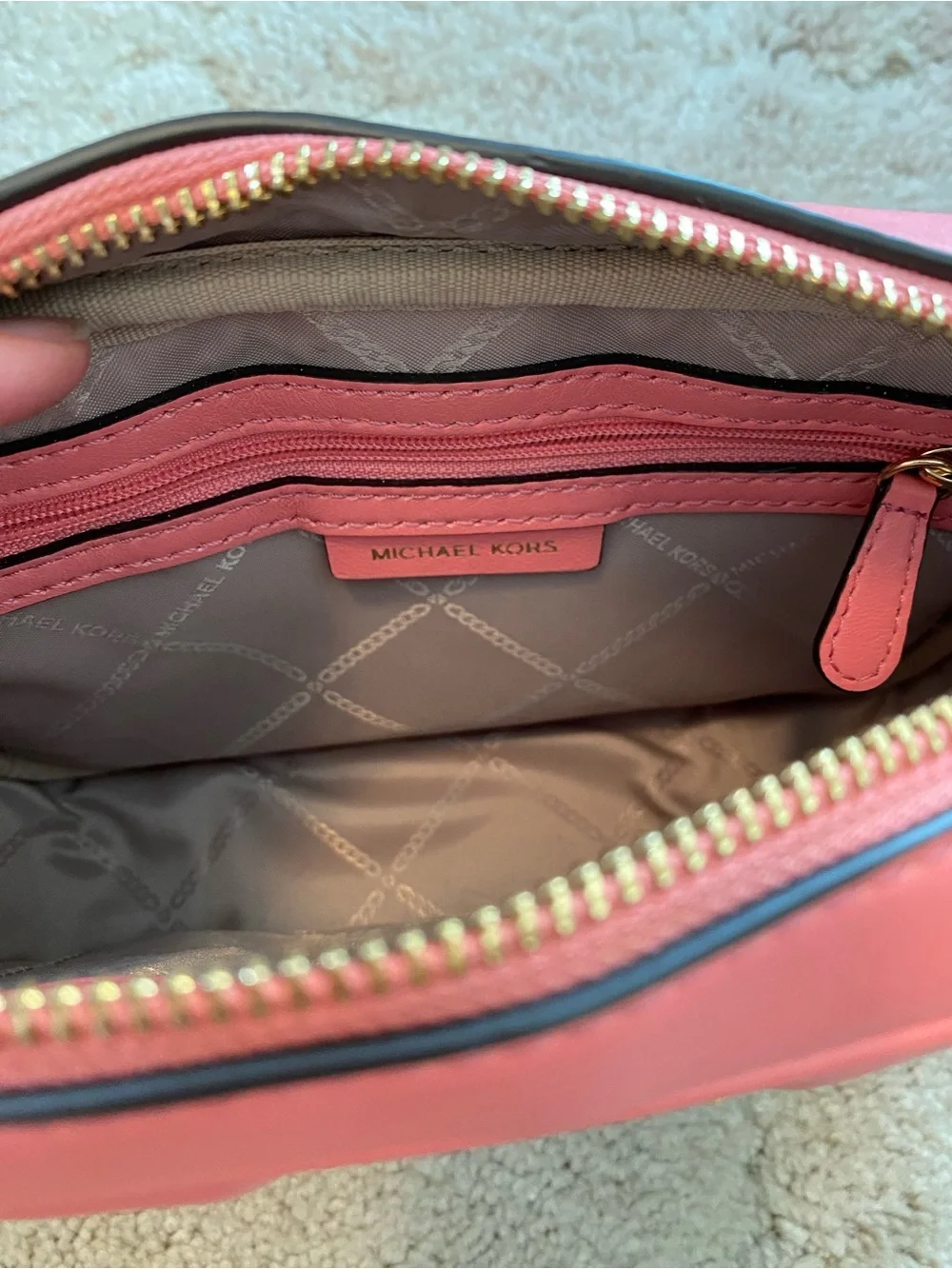 Michael Kors Pink Quilted Crossbody with Tassel